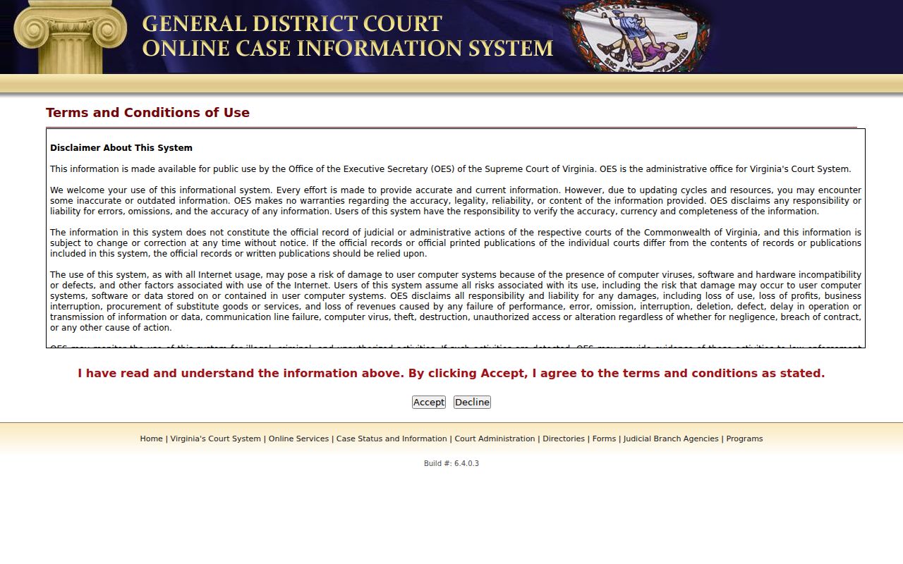 Russell County General District search for Cleveland criminal records