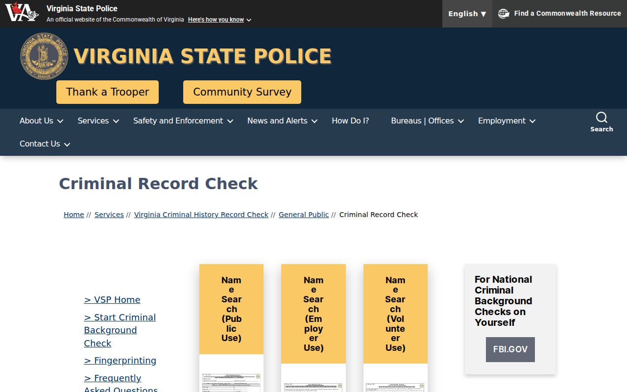 Russell County criminal history SP-167 selector