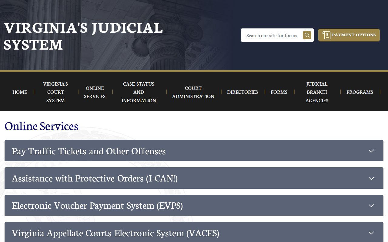 Virginia online services for Russell County criminal court cases