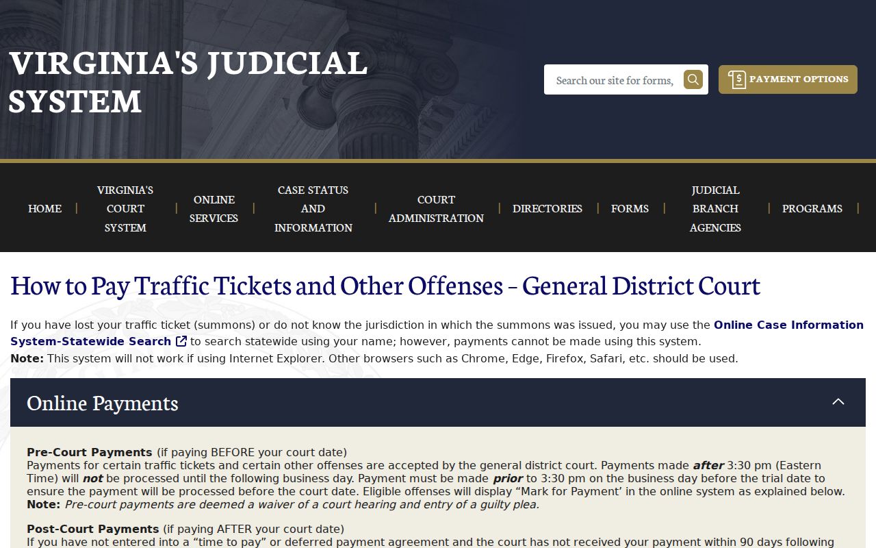 Lebanon criminal case search and Russell County court payment workflow