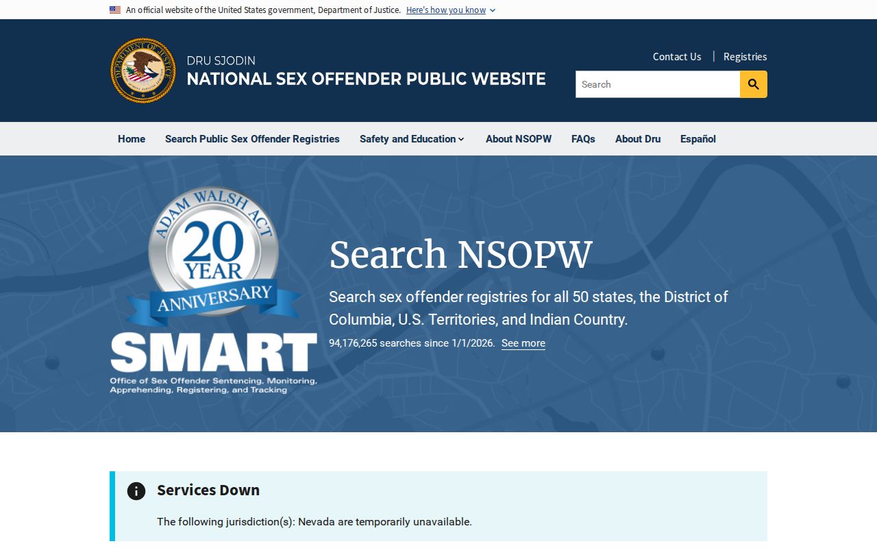Russell County sex offender search through the national registry